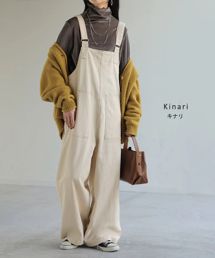 サロペット デニム レディース サロペ パンツ ロング ロングパンツ ノースリーブ オーバー オーバーオール レイヤード 重ね着 調節可能 ゆったり オーバーサイズ 大きいサイズ 体型カバー カジュアル ステッチ ポケット カーキ 黒 春 夏 HUG.U - Image 15
