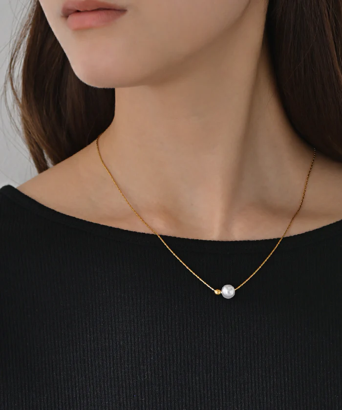 ネックレス パール モチーフ レディース アクセサリー チェーン ロング ロングネックレス オブジェ 錆びにくい ボール シルバー ゴールド 長い アクセ ジュエリー おしゃれ きれいめ 高見え 高級感 プチプラ ステンレス gold silver 上品 春 夏 HUG.U メール便 - Image 16