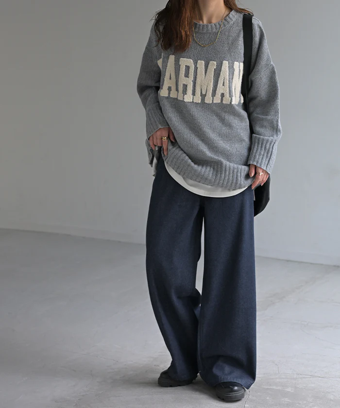 デニム タック パンツ デニムパンツ レディース ワイドパンツ ワイド ジーンズ ジーパン タックパンツ 体型カバー ボトムス ボトム ストレート ズボン ゆったり ハイウエスト ゴム 美脚 大きいサイズ おしゃれ ブルー 秋 冬 HUG.U - Image 28