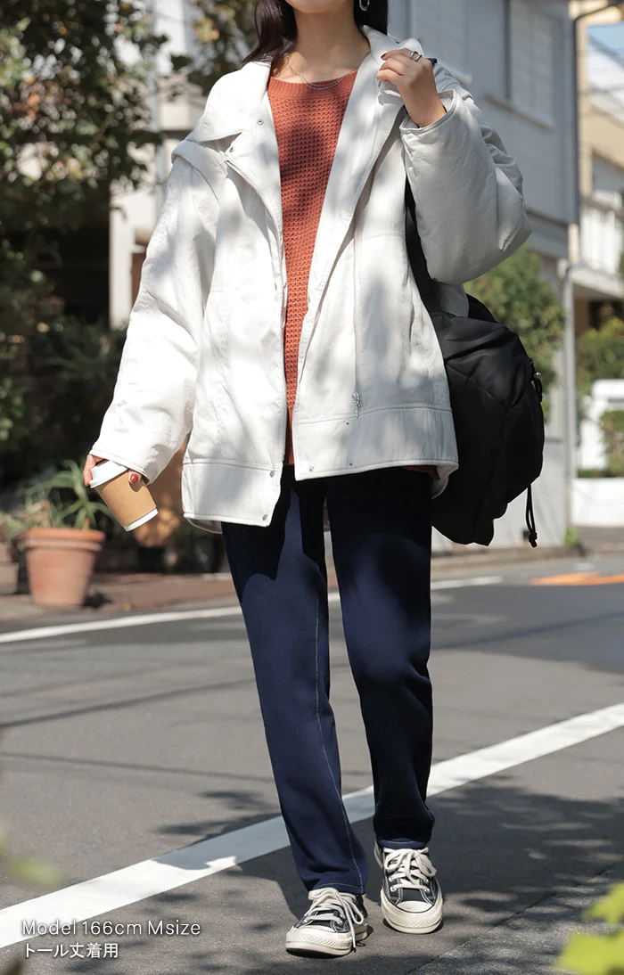 パンツ デニム風 裏シャギー 極暖 レディース スキニー ロング ジーンズ風 デニムライク ジーパン スウェット 裏起毛 ボトムス ボトム スキニーパンツ ズボン ハイウエスト 伸びる トール丈 ストレッチ 大きいサイズ 高身長 カジュアル 黒 青 秋 冬 HUG.U - Image 4