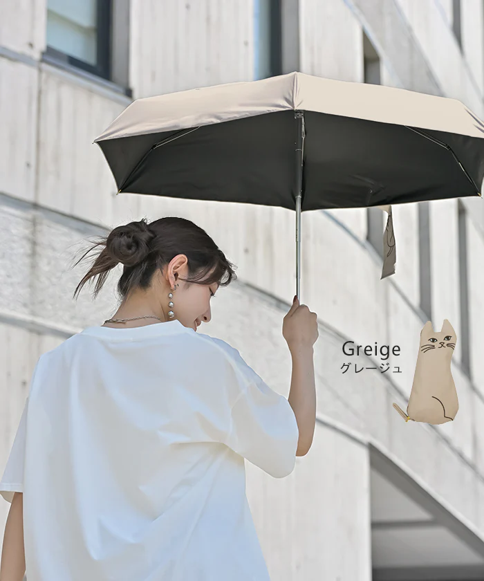 猫 ポーチ 付き 日傘 完全遮光 晴雨兼用 折りたたみ UVカット 小さい 遮光 100 紫外線カット UV レディース 紫外線対策 折りたたみ傘 折り畳み 軽量 軽い 雨傘 大きい 頑丈 母の日 シンプル 無地 かさ 日よけ 折れにくい 猫柄 猫雑貨 猫グッズ 黒 白 秋 冬 HUG.U - Image 13