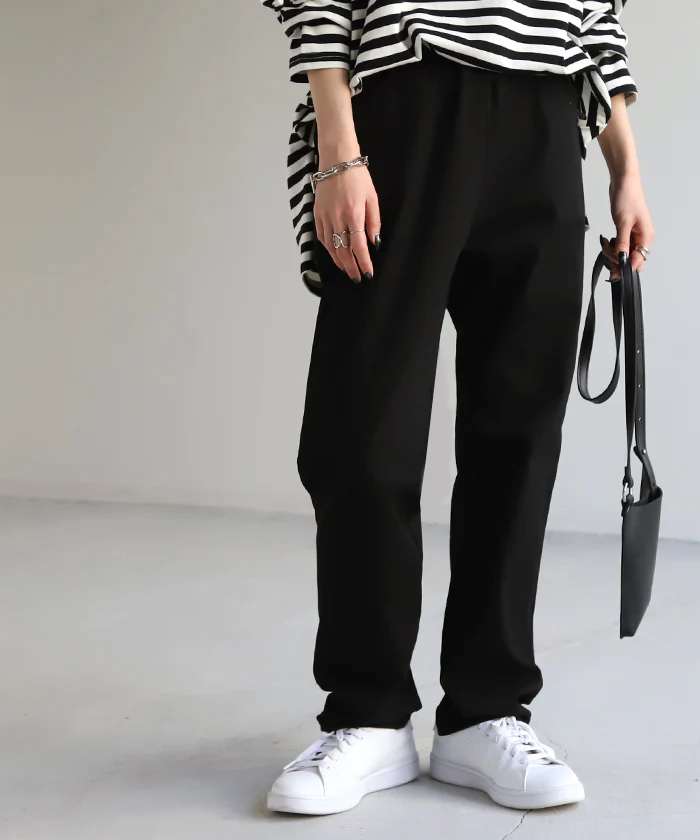 パンツ レディース テーパード スキニー 8万枚売れたパンツの進化系【ピタゆる！】■一部7月中旬入荷 チノ チノパンツ チノパン ボトムス ストレート ゴム リブ スキニー スキニーパンツ カジュアル カーキ 大きいサイズ 夏 春 HUG.U メール便 - Image 30