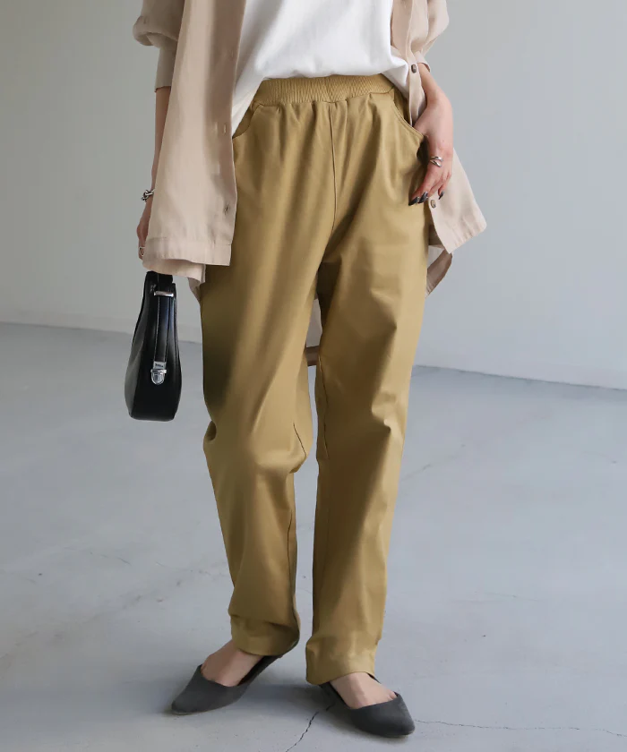 パンツ レディース テーパード スキニー 8万枚売れたパンツの進化系【ピタゆる！】■一部7月中旬入荷 チノ チノパンツ チノパン ボトムス ストレート ゴム リブ スキニー スキニーパンツ カジュアル カーキ 大きいサイズ 夏 春 HUG.U メール便 - Image 31