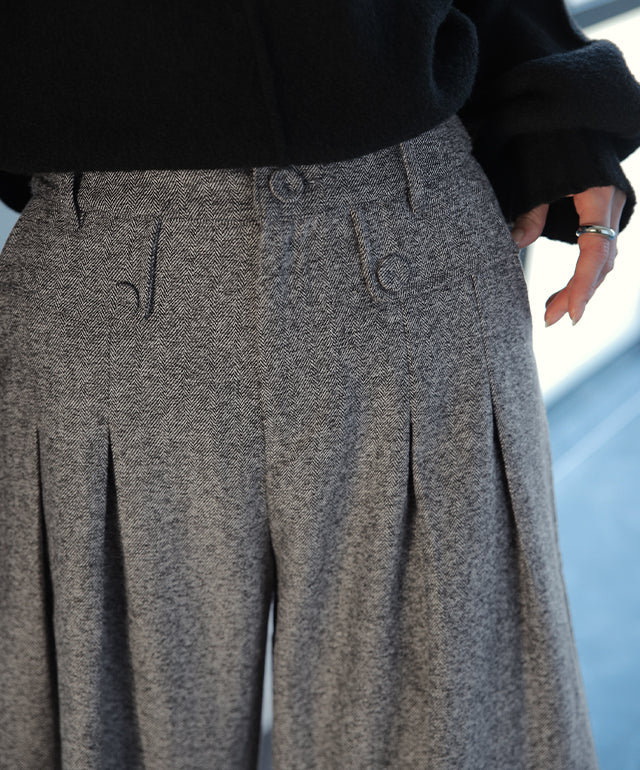 【夏セール】 ワイドパンツ タックパンツ パンツ レディース ■一部7月中旬入荷 カラーパンツ フレアパンツ ツイードパンツ 卒業式 入学式 スーツ ツイード ボトムス オフィスカジュアル ロング ワイド タック きれいめ 春 夏 黒 グレー カーキ 無地 大きいサイズ 3L LL 2XL - Image 18
