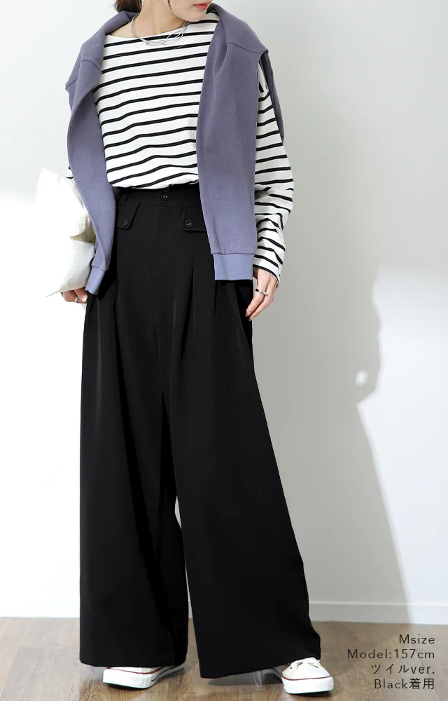 【夏セール】 ワイドパンツ タックパンツ パンツ レディース ■一部7月中旬入荷 カラーパンツ フレアパンツ ツイードパンツ 卒業式 入学式 スーツ ツイード ボトムス オフィスカジュアル ロング ワイド タック きれいめ 春 夏 黒 グレー カーキ 無地 大きいサイズ 3L LL 2XL - Image 19