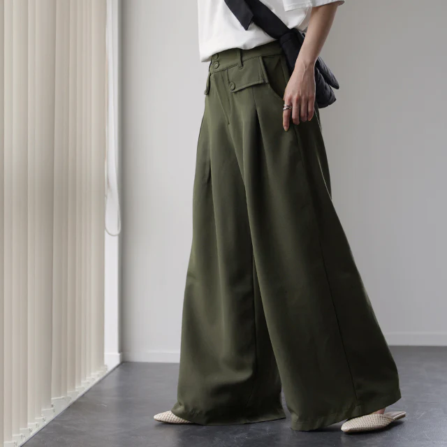 【夏セール】 ワイドパンツ タックパンツ パンツ レディース ■一部7月中旬入荷 カラーパンツ フレアパンツ ツイードパンツ 卒業式 入学式 スーツ ツイード ボトムス オフィスカジュアル ロング ワイド タック きれいめ 春 夏 黒 グレー カーキ 無地 大きいサイズ 3L LL 2XL - Image 28