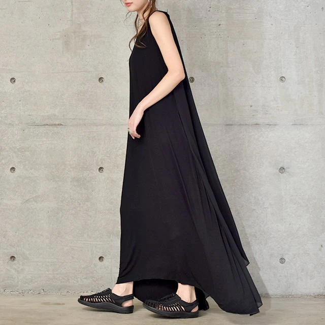【夏セール】 ワンピース ロングワンピース マキシワンピース ノースリーブ シフォンワンピース レディース マキシワンピ ロングワンピ マキシ アシンメトリー アシメ ロング 無地 ロング丈 Aラインワンピース Aライン 大きいサイズ シフォン 夏 春 HUGU - Image 22