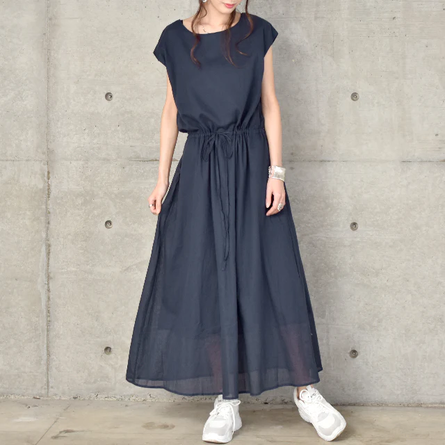 【夏セール】 ワンピース ロングワンピース マキシワンピース レディース フレアワンピース コットンワンピ Aライン ワンピ ロングワンピ ロング マキシ フレア 半袖フレンチスリーブ きれいめ 大きいサイズ 無地 春 体型カバー コットン100% 春 夏 HUG.U . メール便 - Image 30