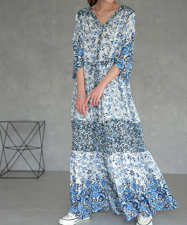 ロングワンピース 2way カーディガン シャツワンピース シャツ ロング ロングシャツ ワンピース 小花柄 ロングワンピ 半袖 旅行 リゾート 体型カバー ホワイト マキシ マキシワンピース レディース 羽織り ワンピ レッド 春 夏 HUG.U メール便 - Image 23
