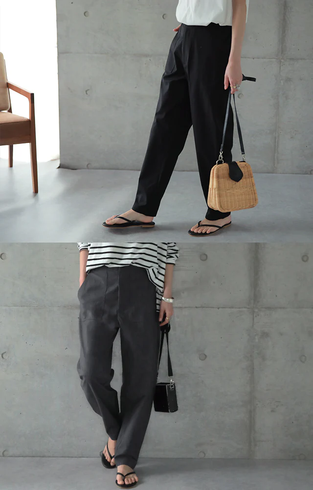 大人の余裕「ほどゆるパンツ」 パンツ レディース ■一部7月中旬入荷 ボトムス カーゴ カーゴパンツ テーパード テーパードパンツ ワークパンツ ハイウエスト ゆる シンプル 黒 カーキ ベージュ 大きいサイズ 春 夏 HUG.U メール便 - Image 22