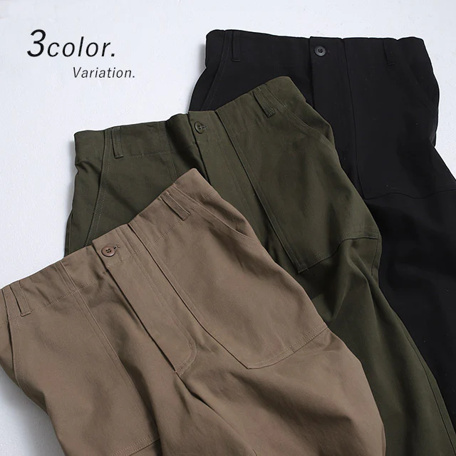 【神パンツ誕生】楽なのに脚長こなれ感 パンツ ■一部7月中旬入荷 レディース ボトムス ズボン ベイカーパンツ カーゴパンツ チノパン チノ カーゴ ワイドパンツ ワイド ワークパンツ ハイウエスト ベイカー シンプル 黒 カーキ ベージュ 春 夏 HUG.U - Image 9