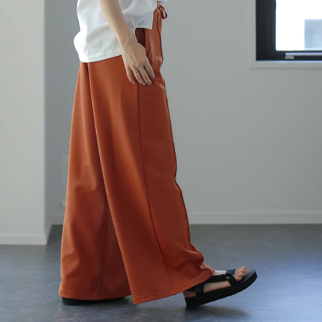 「楽すぎてズルい」ゆるワイドパンツ ■一部7月中旬入荷 パンツ レディース ボトムス ゆったり ゆる ワイドパンツ ワイド イージーパンツ ストレートパンツ ウエストゴム ゴム きれいめ シンプル ロング ストレッチ 楽 体型カバー 黒 春 夏 HUG.U - Image 38