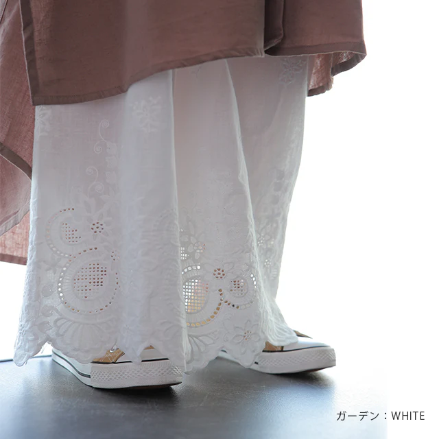 超便利「ワンピに重ねる 裾パンツ」 ペチパンツ レディース パンツ ■一部7月下旬入荷 ペチコート ボトムス インナー レイヤード 重ね着 レース 綿 コットン ワイドパンツ 静電気防止 体型カバー ウエストゴム ワイド 黒 白 ホワイト ペチ 大きいサイズ 春 夏 HUG.U メール便 - Image 26