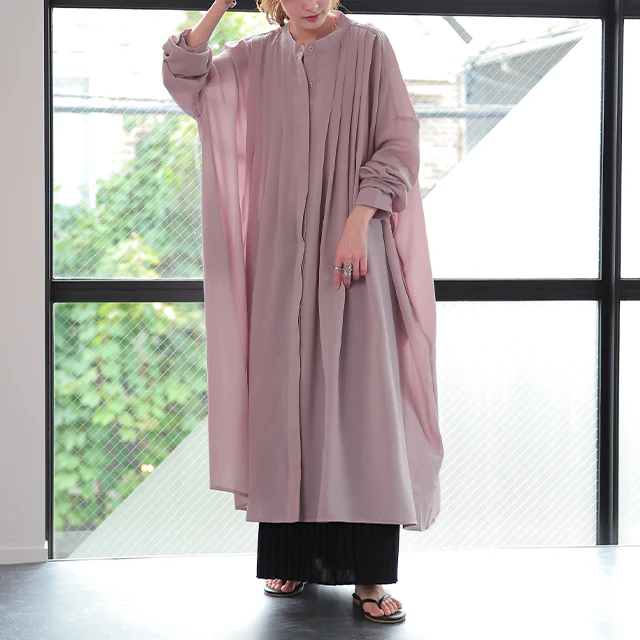 【特別価格】 イノセントな雰囲気「シフォン&タック」 ワンピース レディース ワンピ ロングワンピース ロングワンピ マキシ マキシワンピース ロング シャツ シャツワンピース タック 羽織 バンドカラー ブラウス 大きいサイズ 白 春 夏 HUG.U メール便 - Image 28