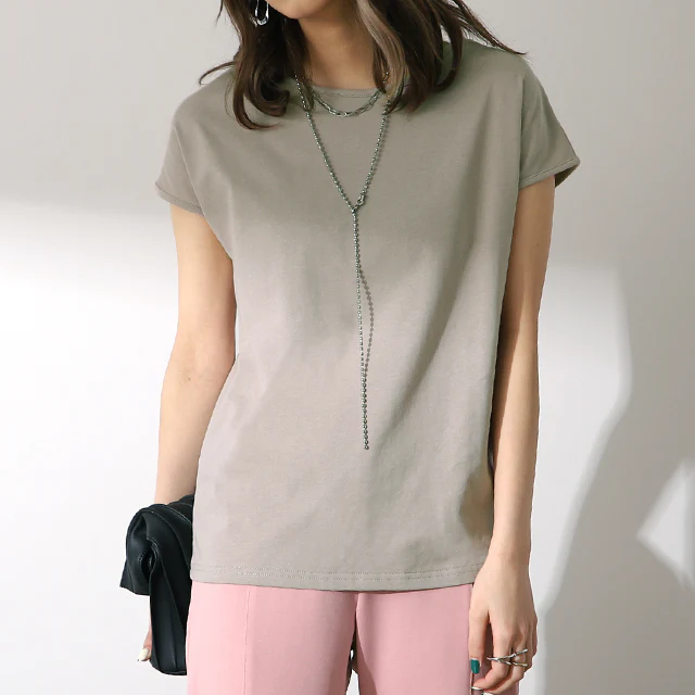 「体型拾わない」程よくゆるいフレンチTee カットソー レディース Tシャツ トップス フレンチ 半袖 二の腕カバー 大きいサイズ 体型カバー ゆったり ゆる カジュアル オフィス シンプル きれいめ お尻が隠れる 黒 春 夏 HUG.U メール便 - Image 33