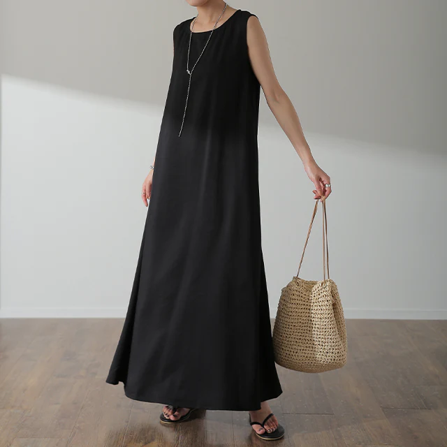 旬な「テントワンピース」ワンピース レディース ■一部7月中旬入荷 マキシ ロング ロングワンピース ロングワンピ テントワンピ タンクトップ ノースリーブ マキシワンピース マキシワンピ 体型カバー 大きいサイズ きれいめ 黒 春 夏 HUG.U メール便 - Image 31