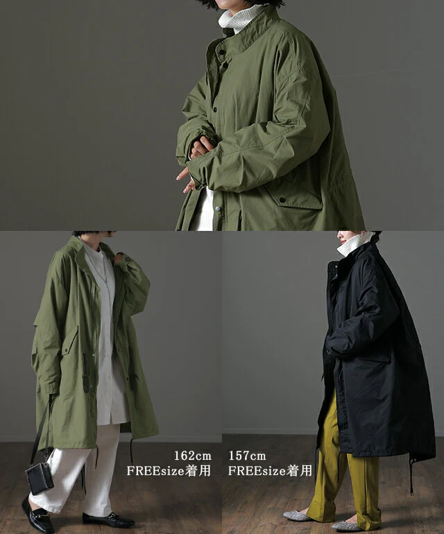 ” 極 名 品 ” ライナー 付き 3way モッズコート キルト キルティング 中綿 ノーカラー コート アウター レディース ロング ロングコート ミリタリーコート ミリタリー 大きいサイズ ミリタリージャケット 黒 カーキ 春 夏 HUG.U - Image 20