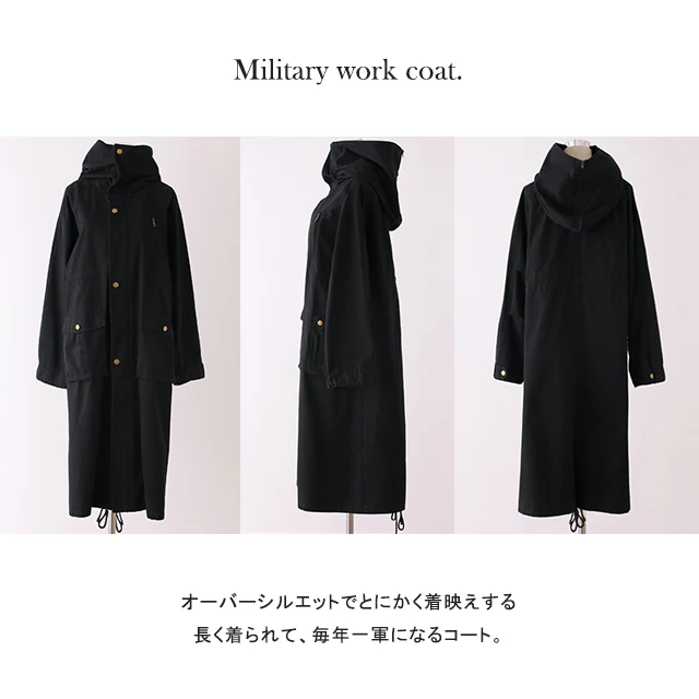 「絶対 小顔」 モッズコート 送料無料 レディース アウター コート ロング ロングコート マウンテンパーカー ミリタリーコート ミリタリー パーカー ジャケット ロングパーカー 長袖 ワーク 大きいサイズ 黒 ベージュ 春 夏 HUG.U - Image 21