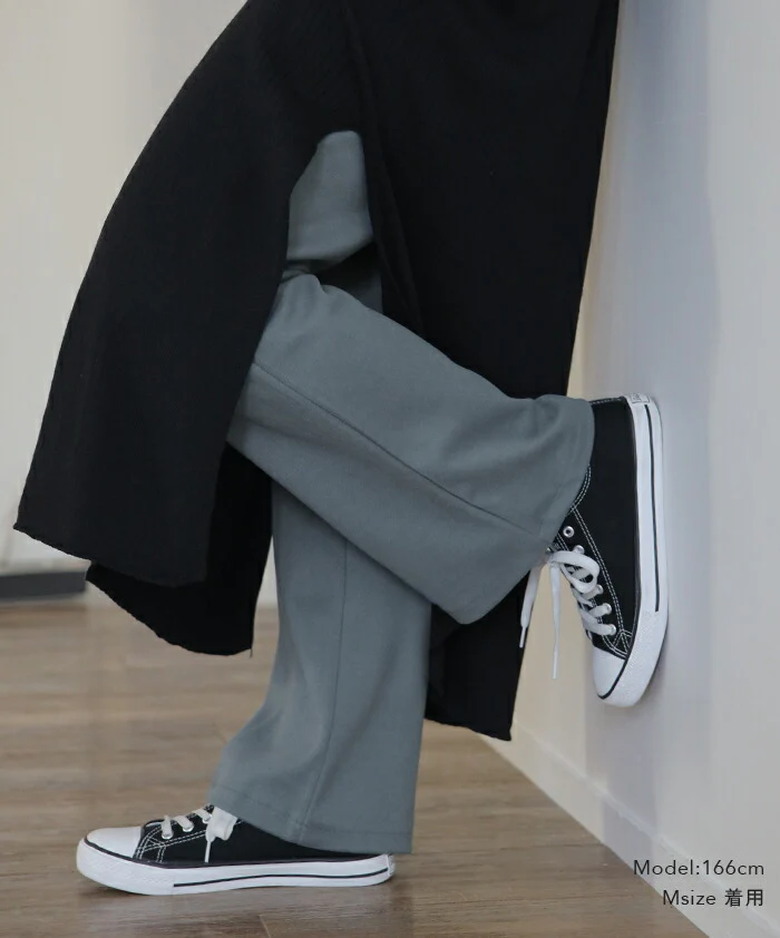 【特別価格】 パンツ『 あったか “美”起毛 』センターライン 微起毛 フレアパンツ 楽 きれいめ ストレートパンツ レディース ボトムス ゆったり カラーパンツ ゴム ロング ワイド フレア セミフレア ストレート 暖か ズボン 大きいサイズ 黒 緑 春 夏 HUG.U - Image 14