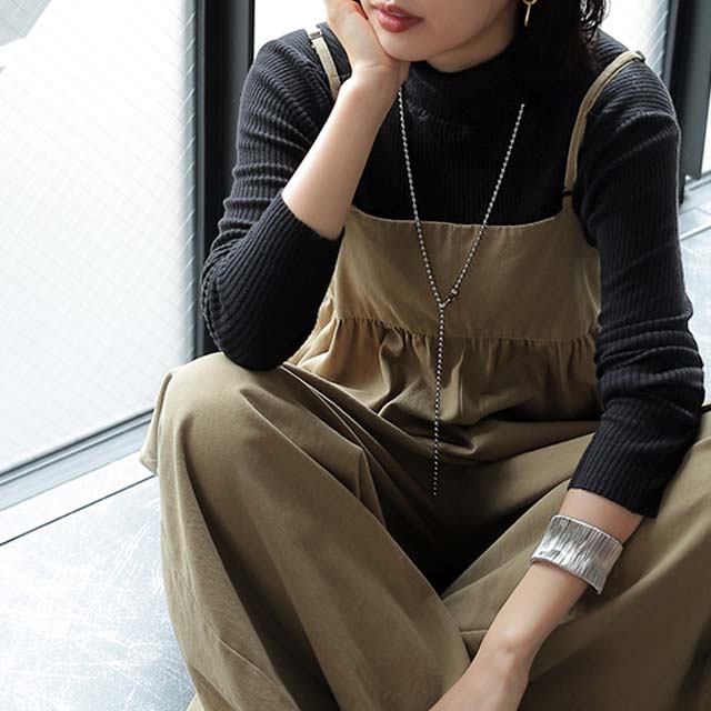「素 肌 感」ニット リブ タートル タートルニット 下着 インナー リブニット タートルネック トップス レディース きれいめ 長袖 無地 レイヤード 重ね着 シンプル 白 綿100% コットン 黒 ブラック ストレッチ 冷え取り 春 夏 HUG.U メール便 - Image 47
