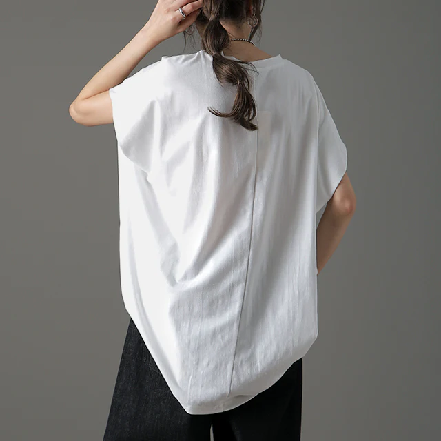 ヤバい Tシャツ 「二の腕、撃退」 カットソー ■一部7月上旬入荷 ドルマンスリーブ トップス 二の腕カバー きれいめ レディース インナー ティーシャツ チュニック 体型カバー 半袖 大きいサイズ Uネック Vネック 丸首 お尻が隠れる 無地 春 夏 HUG.U メール便 - Image 38