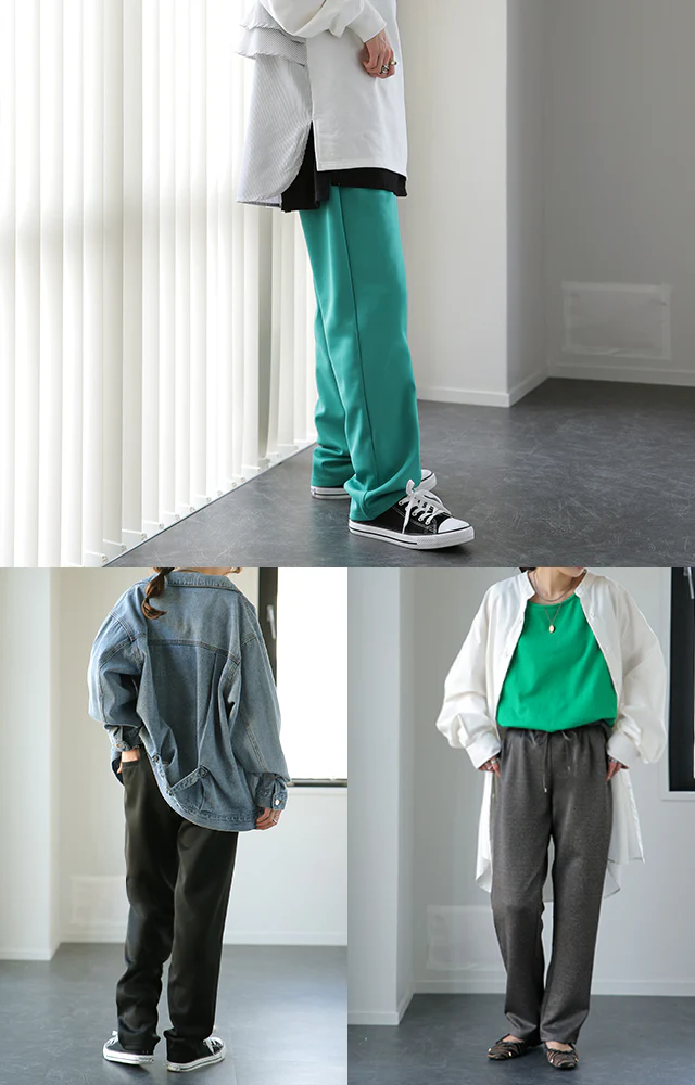 【夏セール】 本気の「きれい見え& 楽」 ジャージーパンツ パンツ ■一部7月中旬入荷 レディース ボトムス ゆったり カラーパンツ ゴム きれいめ ロング ストレッチ ワイド テーパードパンツ スウェット ズボン 大きいサイズ 黒 タックパンツ イージーパンツ 春 夏 HUG.U - Image 18