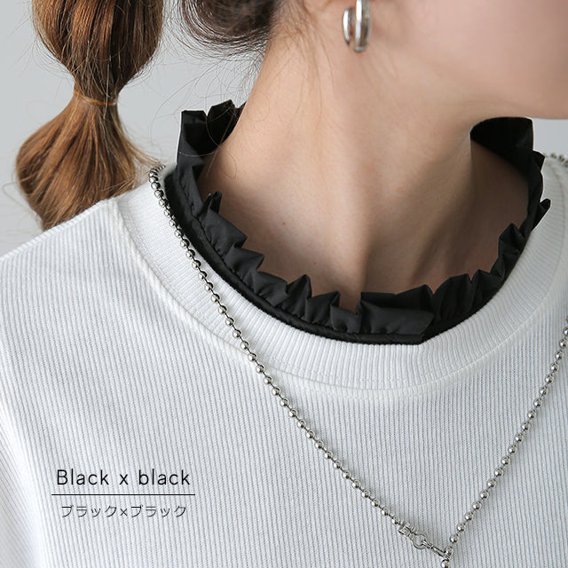 夏 タンク「プチ襟見せる」 レイヤード ストライプ ■一部7月下旬入荷 ストライプシャツ ブラウス タンクトップ フリル つけ襟 白 お尻が隠れる ロング ロングタンク レイヤードタンクトップ 黒 体型カバー インナー 大きいサイズ レディース 春 夏 HUG.U メール便 - Image 17