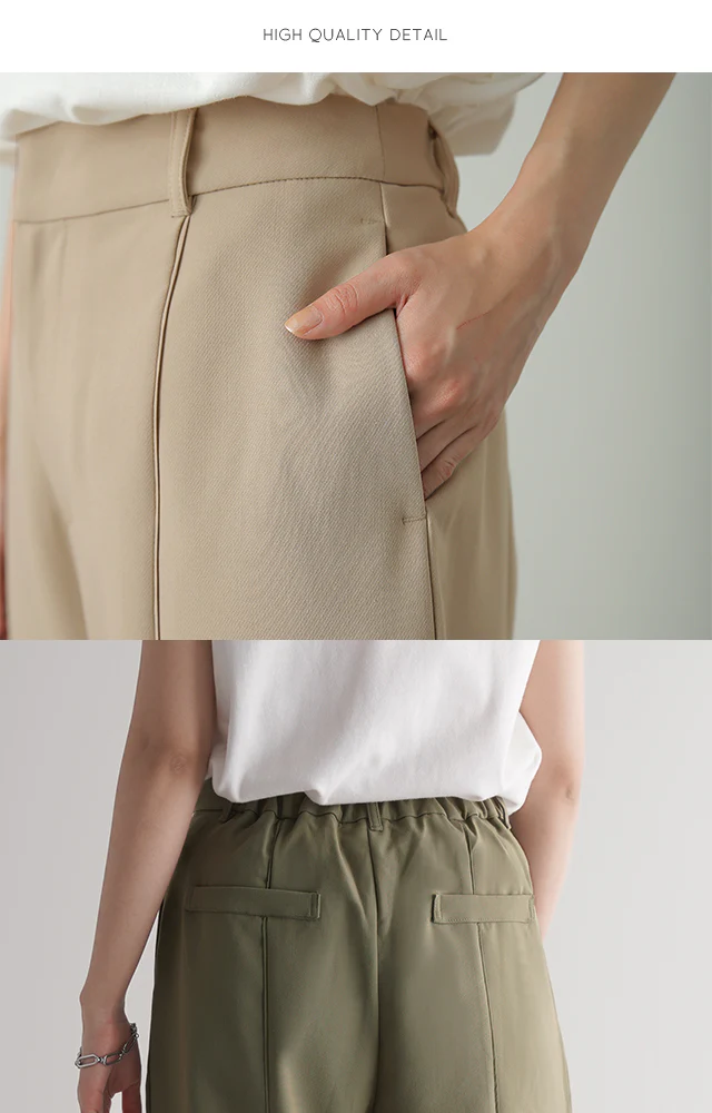 【夏セール】 パンツ『 高 級 感 』センターライン フレアパンツ スリット 楽 きれいめ ストレートパンツ レディース ボトムス ゆったり スラックス カラーパンツ ゴム ロング ワイド フレア ストレート オフィス ズボン 大きいサイズ 黒 春 夏 HUG.U - Image 23