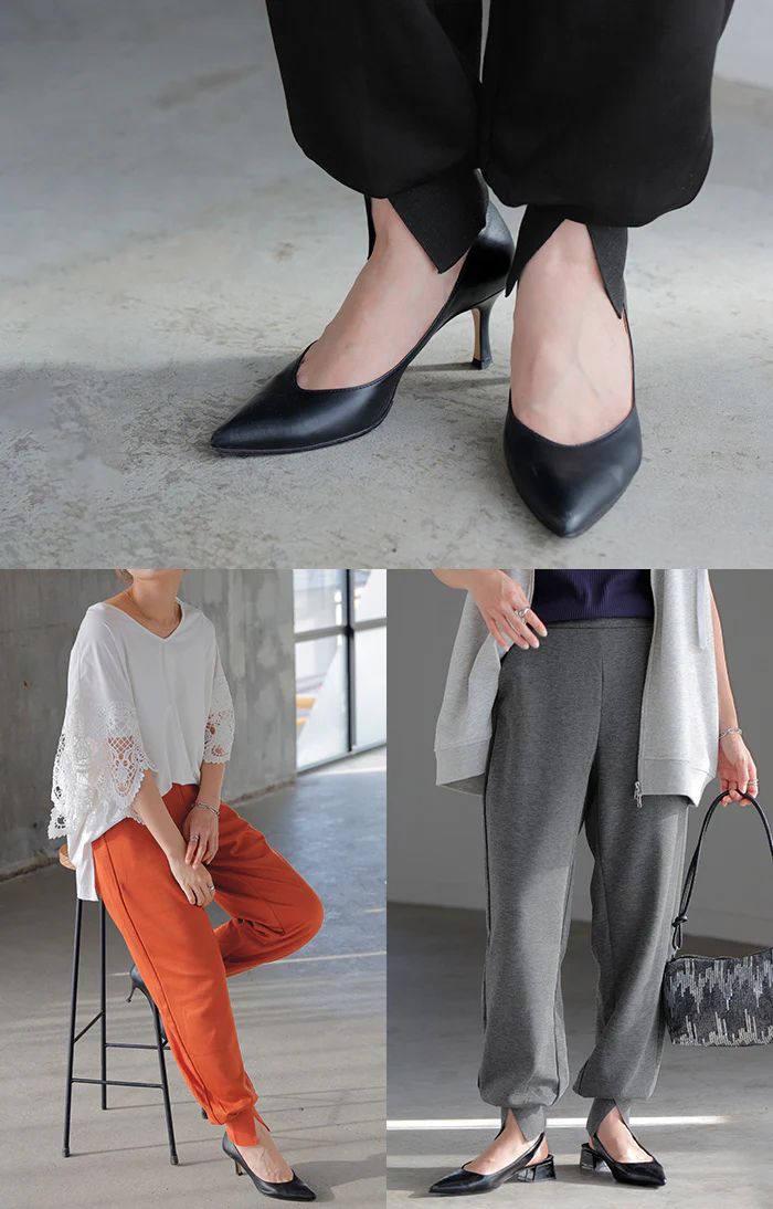 パンツ レディース ジョガーパンツ テーパードパンツ ■一部7月中旬入荷 ストレッチ ロング ボトムス テーパード アンクルパンツ イージーパンツ ズボン 長ズボン ゴム きれいめ ジョガー イージー ポンチ スポーツ スリット 大きいサイズ 体型カバー 黒 夏 春 HUG.U - Image 7