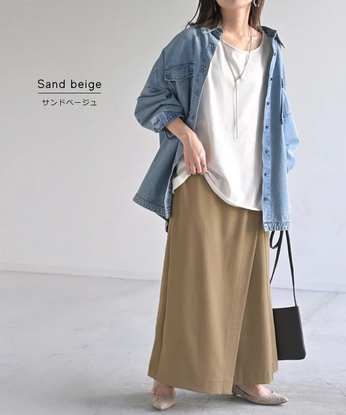 パンツ 巻き ロング アシメ レディース ボトムス ■一部7月下旬入荷 ボトム ウエストゴム ワイド 無地 長い リネン ナチュラル ハイウエスト ワイドパンツ ラップ ラップパンツ ズボン 巻きパンツ キュロット ポケット麻 風 綿 変形 きれいめ 黒 ベージュ 春 夏 HUG.U - Image 31