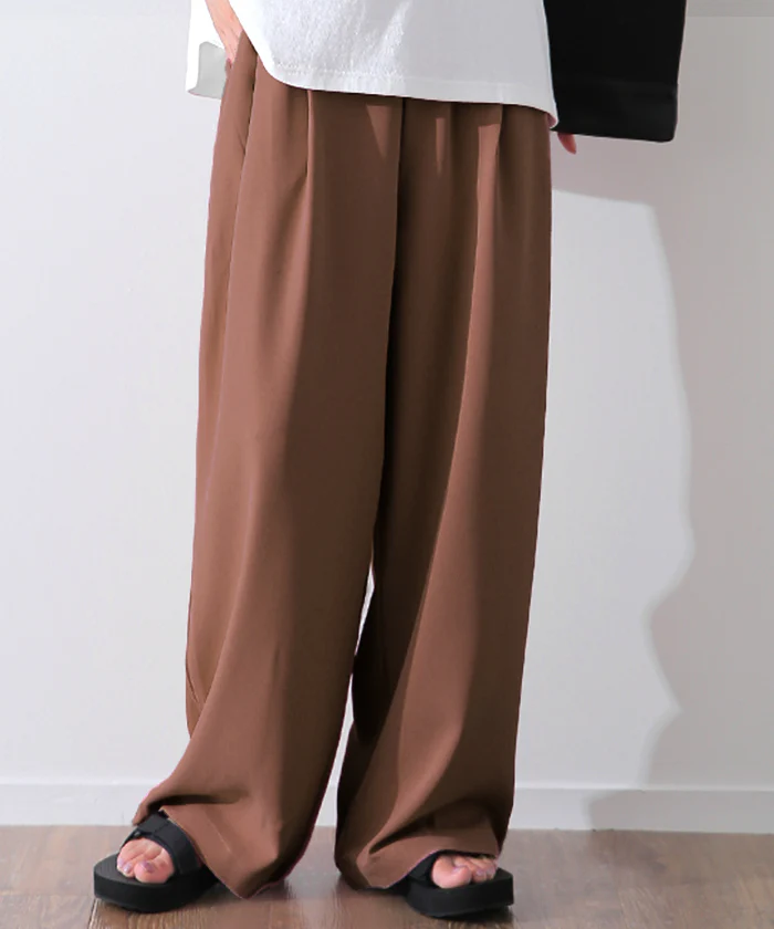 パンツ 「噂の カラーパンツ レディース ワイドパンツ ワイド ロング 大きいサイズ ボトム 体型カバー ボトムス ストレート ズボン ハイウエスト タック タックパンツ 春 夏 グリーン ピンク ブルー 黒 きれいめ オフィス HUG.U メール便 - Image 28