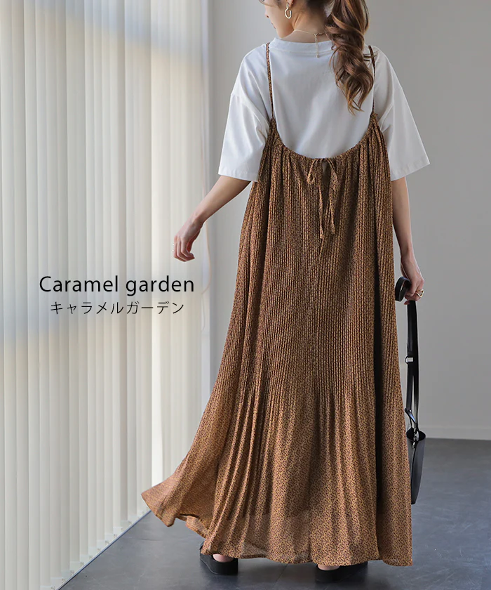 【夏セール】 シフォンワンピ 「ふわっと、 体型カバー」 ワンピース ■一部7月中旬入荷 キャミワンピ ワンピ レディース ロングワンピース マキシワンピ－ス プリーツ ロング レイヤード 透け 花柄 シフォン 小花柄 マキシ きれいめ Aライン 大きいサイズ 緑 春 夏 HUG.U - Image 14