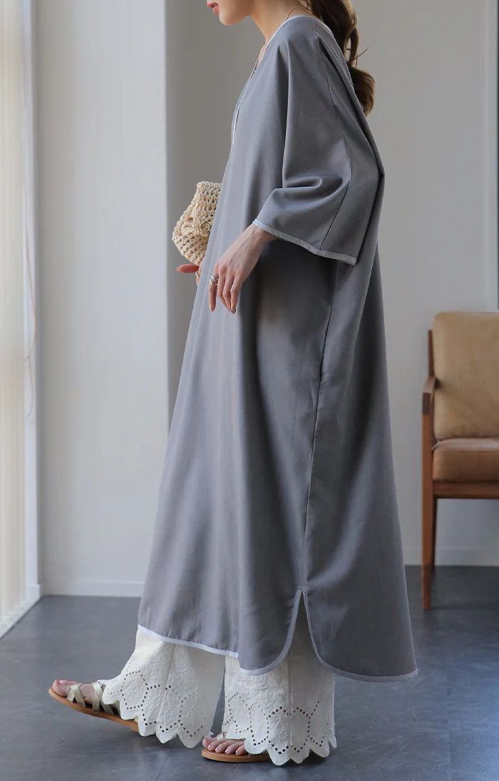 チュニックに合わせる「セミフレア」 ペチパンツ パンツ 綿 100% ペチコート ボトムス レイヤード セミフレアパンツ レース ズボン ロング 体型カバー ゴム ワイド 刺? 黒 緑 大きいサイズ 春 夏 ワイドパンツ HUG.U メール便 - Image 8