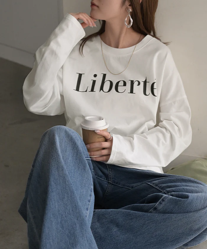 ロゴ Tシャツ 求めてた きれいめ 半袖 レディース ロゴT ■一部7月上旬入荷 オーバーサイズ 体型カバー ドルマン ビッグ プリント 二の腕カバー 綺麗目 大人 ドロップショルダー カットソー ゆったり 白 黒 大きいサイズ 春 夏 HUG.U メール便 - Image 22
